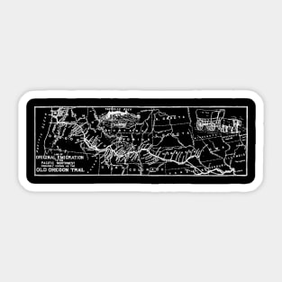 Oregon Trail Map Sticker